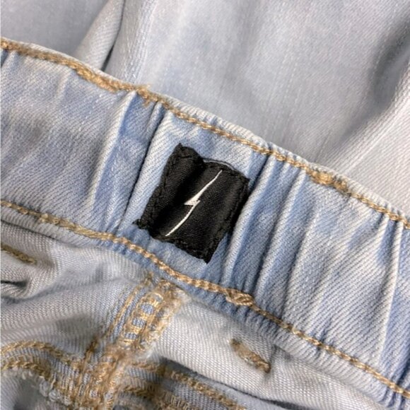 DNM Works Light Wash Denim Elastic Waist Cargo Joggers 30 - Picture 4 of 16